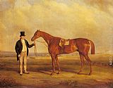A Gentleman Holding Dangerous, the Winner of the 1833 Derby by John Ferneley Snr